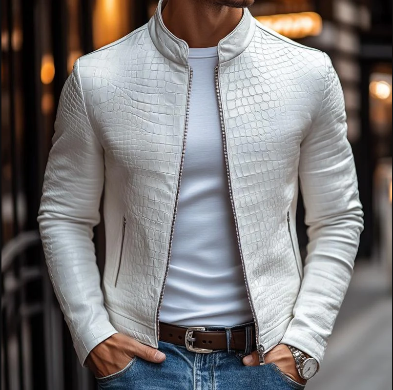 Skyfall | Croc Leather Jacket