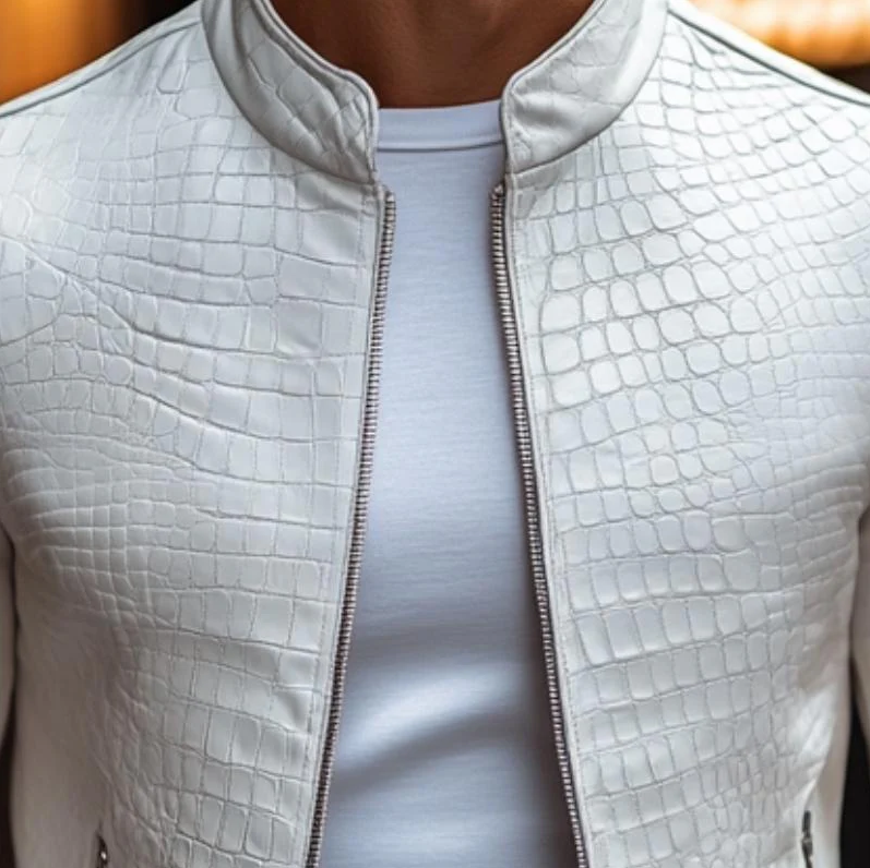 Skyfall | Croc Leather Jacket
