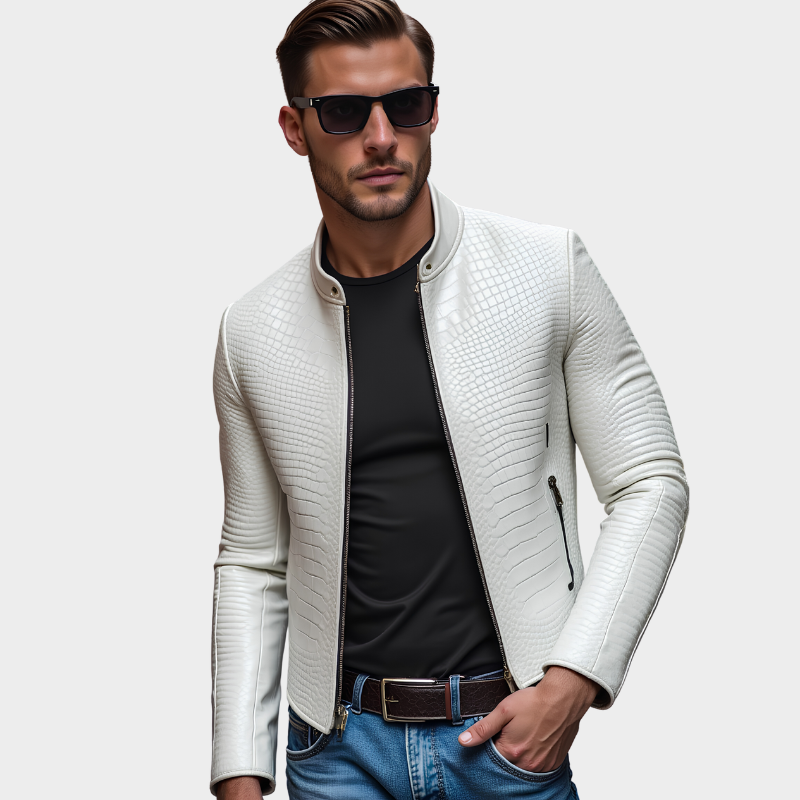 Skyfall | Croc Leather Jacket